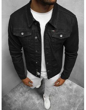 Stilska jeans jakna v črni barvi NB/MJ510N