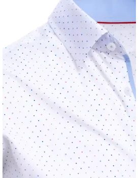 Bela kratka srajca z decentnim vzorcem