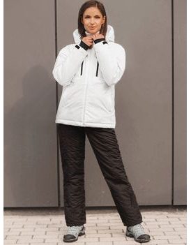 Bela prijetna ženska zimska bunda JS/HH012/45Z