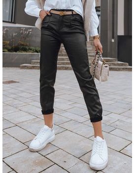 Univerzalne ženske voskane hlače Fergie črne