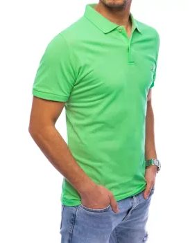 Svetlo zelena bombažna polo majica