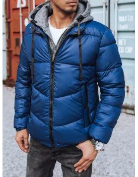 Nebeško modra stilska prešita zimska bunda