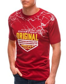 Stilska bombažna rdeča majica Original S1644