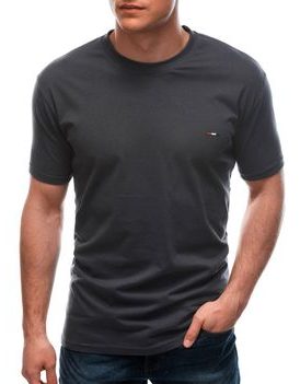 Decentna bombažna temno siva kratka majica S1658