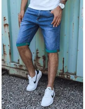Bombažne moderne nebeško modre jeans kratke hlače