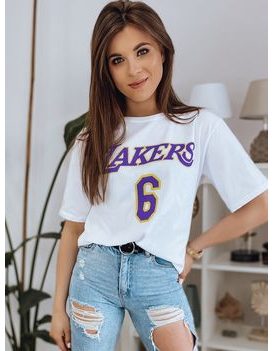 Stilska bela ženska majica Lakers