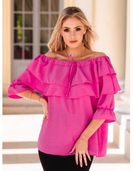 Čudovita ženska bluza v rožnati barvi LLR014