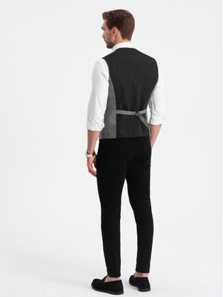 Trendovski suknjič v črnem dizajnu V2 BLZB-0119