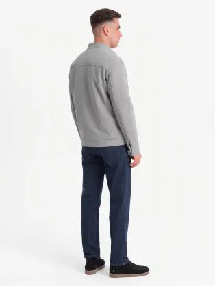 Trendovska siva majica s cvetličnim potiskom V3 SHCS-0157