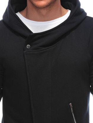 Modni črn pulover z izrazitim napisom B1656