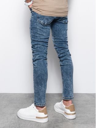 Jeans hlače v modri barvi P1062