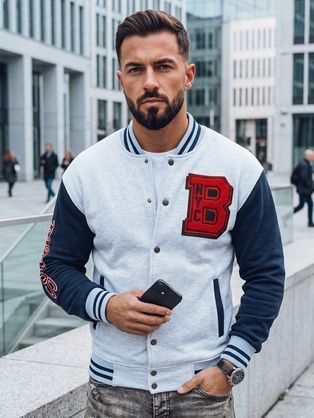 Originalna siva jopa v baseball stilu