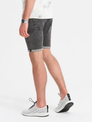 Modne moške kratke hlače v sivi barvi