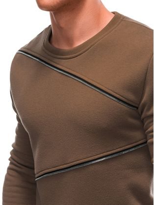 Brezčasni rjav trendovski pulover V3 OM-SSNZ-005