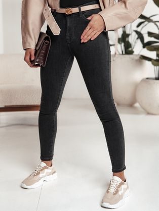 Trendovske ženske črne kavbojke Slimlegs