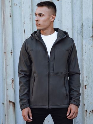 Softshell moška jakna za prehodno obdobje sive barve