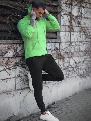 Udobna športna obleka za moške zeleno-črna