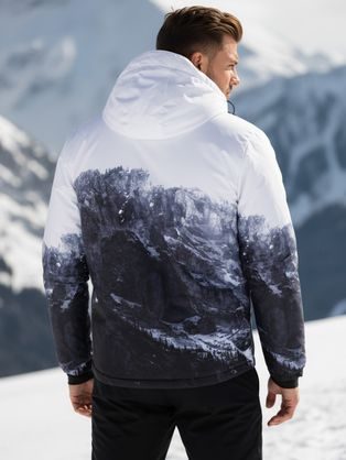 Zimska bela moška jakna