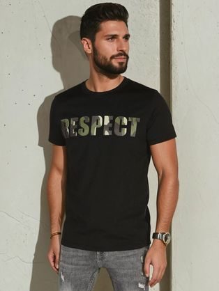 Črna majica z originalnim napisom RESPECT