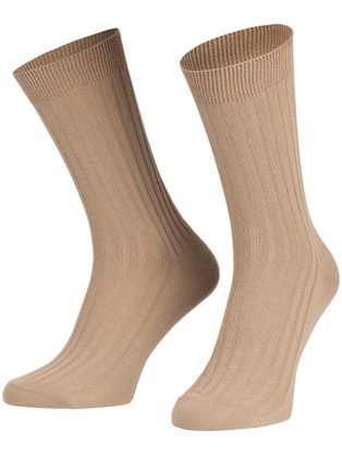 Visoke bež bombažne nogavice