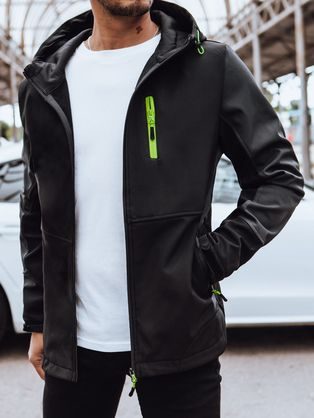 Modna črna moška softshell jakna