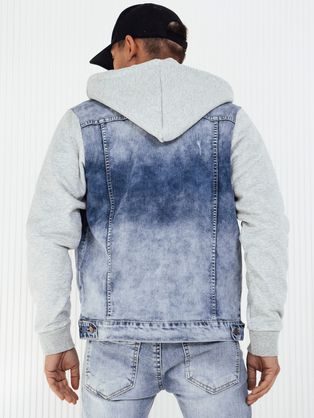 Trendovska grafit moška jakna z okrasnimi elementi