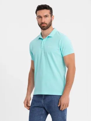 Priložnostna modra moška polo majica V2 POSS-0103