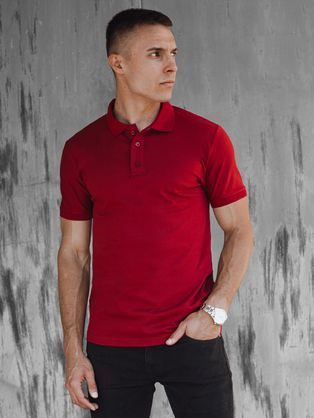 Udobna trendovska rdeča polo majica V2 TSCT-0156