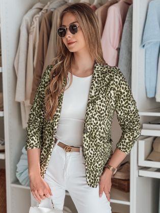 Zelena vzorčasta ženska jakna MARABELL