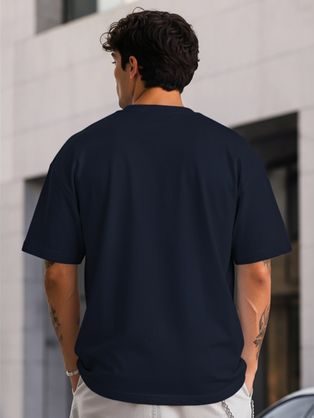 Rjava majica oversize brez potiska