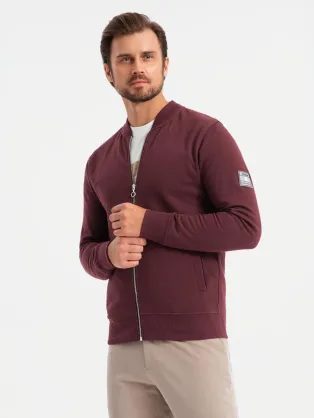 Zanimiva vinsko rdeča bomber jopa V13 SSZP-0215