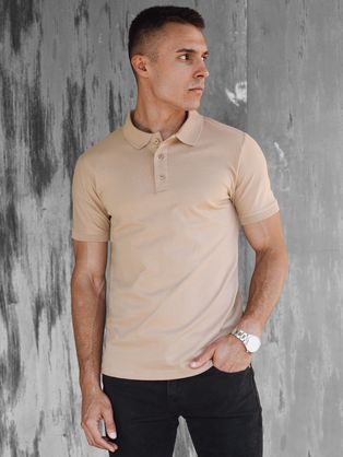 Bež polo majica enostavnega dizajna