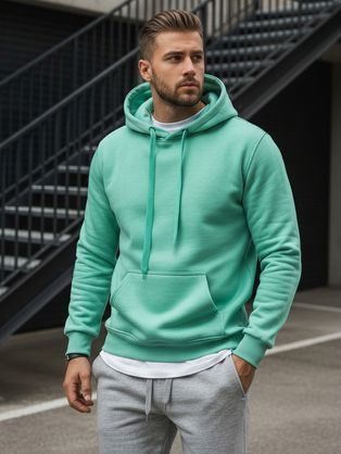 Preprost udoben pulover v barvi mete