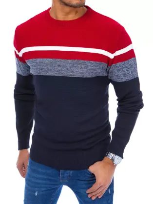 Granat rdeč pulover zanimivega dizajna