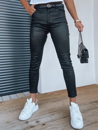 Črne ženske povoskane hlače Zoria
