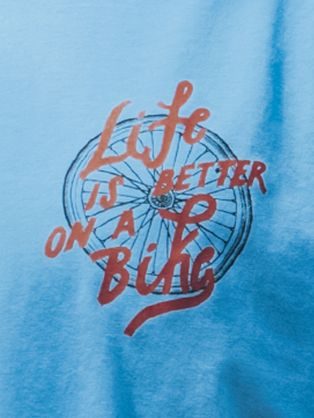 Edinstvena svetlo modra majica z napisom