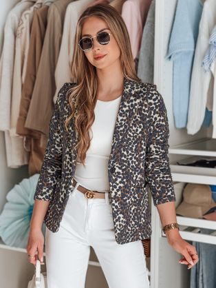 Vzorčasta modra ženska jakna MARABELL