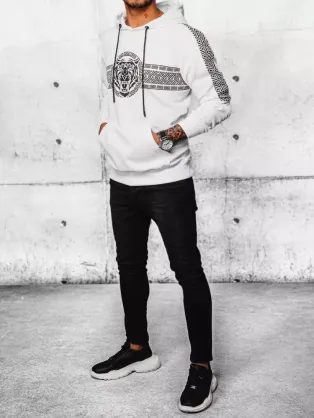 Maromoriran črn Icon moški pulover s kapuco