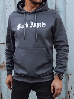 Edinstven moški temno siv pulover