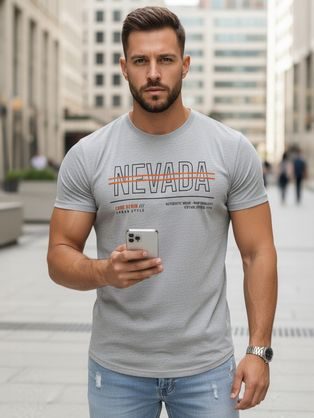 Siva majica za moške NEVADA