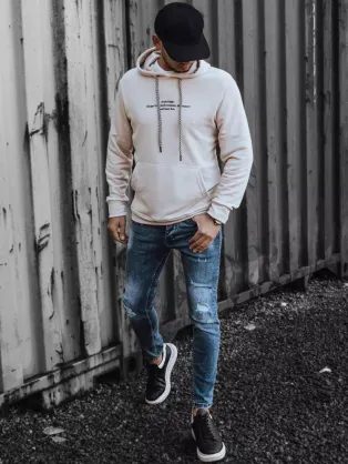 Atraktiven črn pulover s potiskom