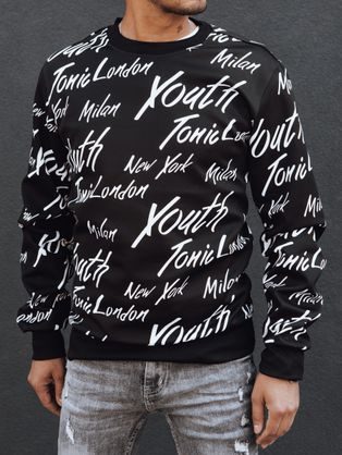 Senzacionalen črn pulover z napisi