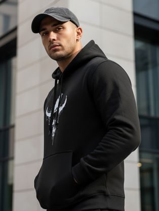 Modna svetlo modra majica s kapuco SSBN-0270