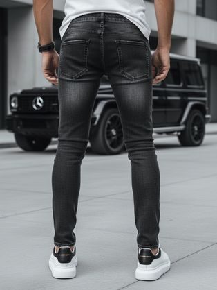 Modni črn moški plašč s kapuco