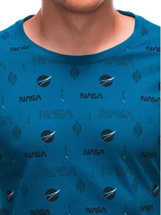Originalna turkizna majica s potiskom NASA S1916