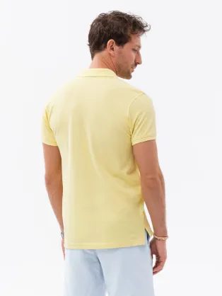 Preprosta bela polo majica S1374