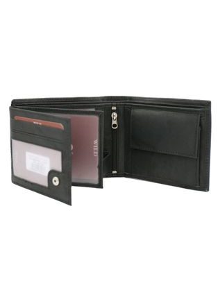 Črna elegantna denarnica Rovicky z zaponko