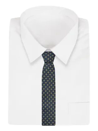 Bež moška kravata s trendovskim vzorcem