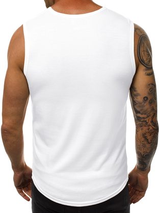 Klasična moška bela majica brez rokavov JS/99001Z
