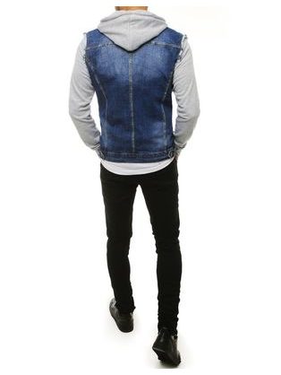 Modra jeans jakna v atraktivnem dizajnu